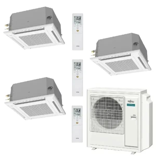Klimaanlage Fujitsu Trio Split 12+12+15 Kassettengerät AOEG36KBTA5