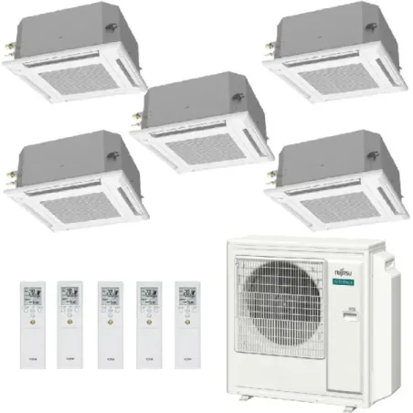 Fujitsu Penta Split 9+9+9+9+9 Cassette Air Conditioner AOEG36KBTA5