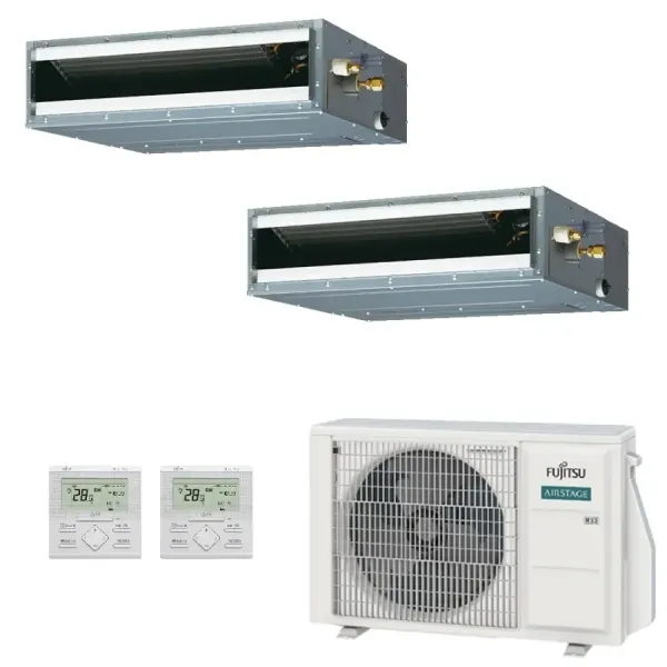 Climatiseur split Fujitsu Duo 9+9 canaux KL AOEG14KBCA2