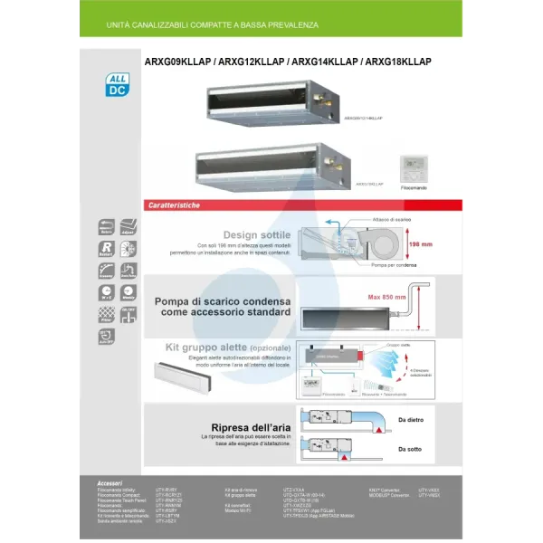 Climatiseur split Fujitsu Duo 9+15 canaux KL AOEG18KBCA2