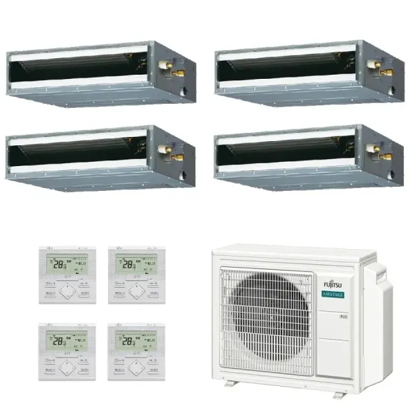 Climatiseur split Fujitsu Quadri 7+7+7+7 canaux KL AOEG30KBTA4