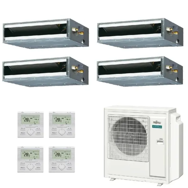 Fujitsu Quadri Split 9+12+12+12 KL-Kanal AOEG36KBTA5