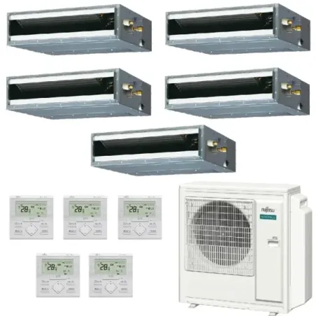 Fujitsu Penta Split 9+9+9+9+15 KL channel AOEG36KBTA5