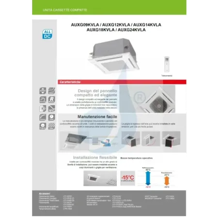 Climatiseur cassette Fujitsu Duo Split 12+12 AOEG24KBCA3