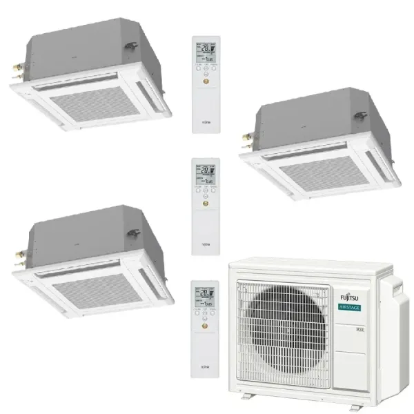 Climatiseur compact Fujitsu Trio Split 12+12+18 AOEG30KBTA4