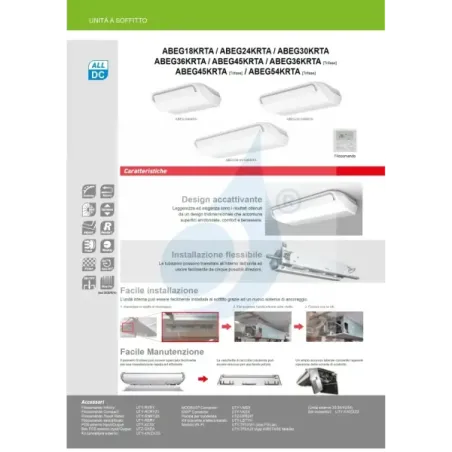 Climatiseur split mono Fujitsu 18 000 BTU ABEG18KRTA AOEG18KBTB 220 V