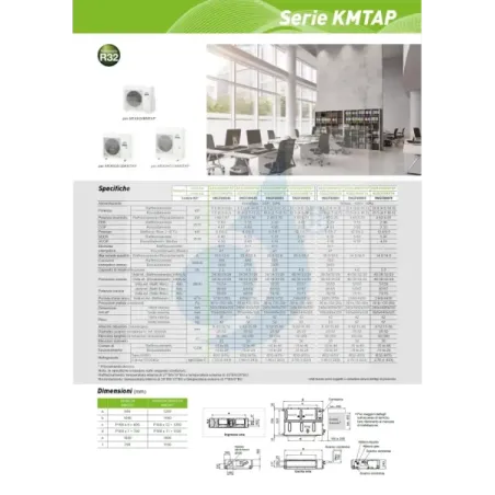 Climatiseur split mono Fujitsu 36 000 BTU ARXH36KMTAP AOEG36KRTA 380 V