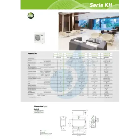 Climatiseur split mono Fujitsu 45 000 BTU ARXG45KHTB AOEG45KRTA 380 V