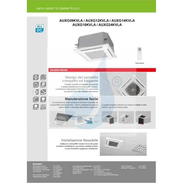 Climatiseur split mono Fujitsu 12 000 BTU AUXG12KVLA AOEG12KATA 220 V