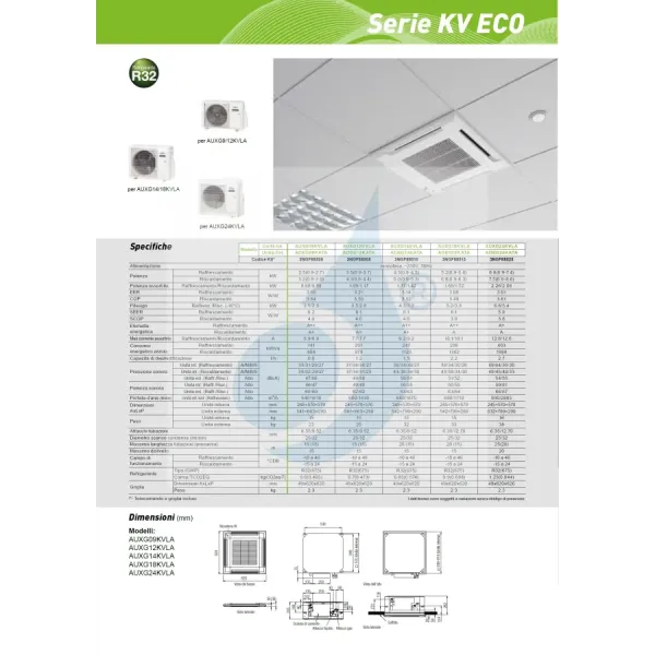 Climatiseur split mono Fujitsu 12 000 BTU AUXG12KVLA AOEG12KATA 220 V