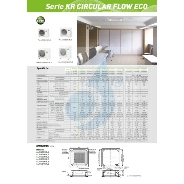 Climatiseur split mono Fujitsu 18 000 BTU AUXG18KRLB AOEG18KATA 220 V Blanc