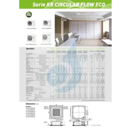 Climatiseur split mono Fujitsu 45 000 BTU AUXG45KRLB AOEG45KATA 220 V Blanc