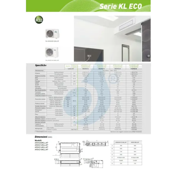 Fujitsu Mono Split 18000 Btu ARXG18KLLAP AOEG18KATA 220v