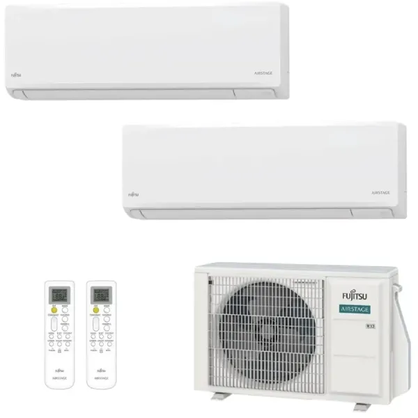 Klimaanlage Fujitsu Duo Split 9+9 KN AOEG18KBCA2 Wand WiFi