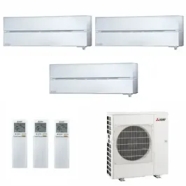 Climatiseur split Mitsubishi Trio 9+9+12 BTU Blanc brillant MXZ-3F54VF4