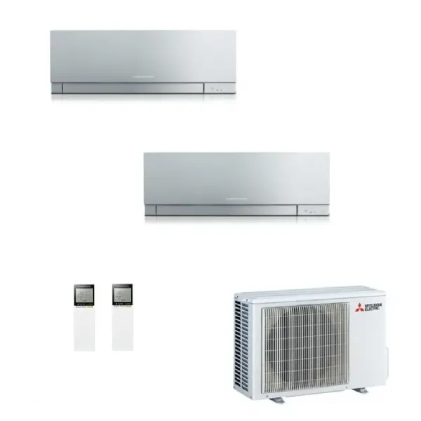 Mitsubishi Duo Split 7+12 Btu Zilver MXZ-2F42VF4 Airconditioner