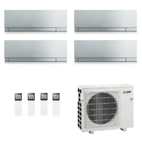 Mitsubishi Quadri Split 9+9+9+12 Btu Zilver MXZ-4F72VF4