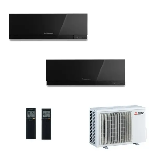 Airconditioners Mitsubishi Duo Split 7+12 Btu Zwart MXZ-2F42VF4