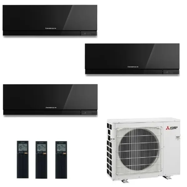 Climatiseurs Mitsubishi Trio Split 7+7+9 Noir MXZ-3F68VF4