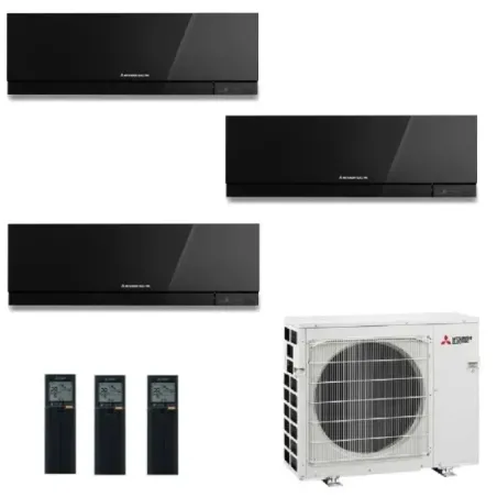 Airconditioners Mitsubishi Trio Split 7+7+12 Zwart MXZ-3F68VF4
