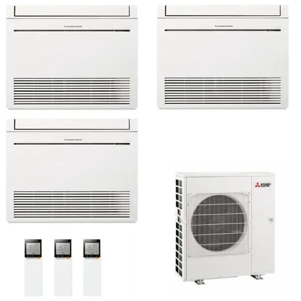 Système de chauffage au sol Mitsubishi Trio Split MFZ-KT 12+12+12 Btu MXZ-4F72VF4