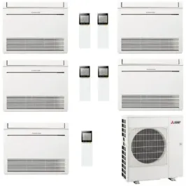 Mitsubishi Penta Split Floor Heating System MFZ-KT 9+9+9+9+12 Btu MXZ-5F102VF2