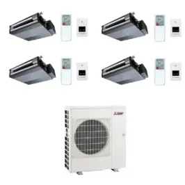 Unités gainables Mitsubishi Quadri Split 12+12+12+12 MXZ-4F80VF4 avec télécommande