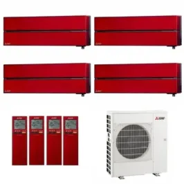 Climatiseur split Mitsubishi Quadri 9+9+12+12 Btu Rouge Rubis MXZ-4F80VF4