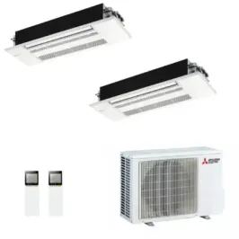 Mitsubishi Duo Split Cassette Unit MLZ-KP 9000+9000 Btu MXZ-2F53VF4