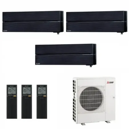Climatiseur split Mitsubishi Trio 9+12+18 Btu Noir Onyx MXZ-3F68VF4