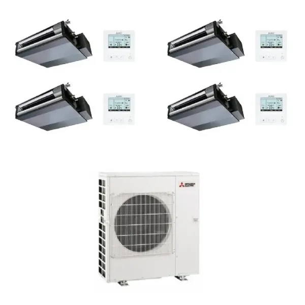 Mitsubishi Quadri 9+9+9+12 in-wall units MXZ-4F72VF4 control wire