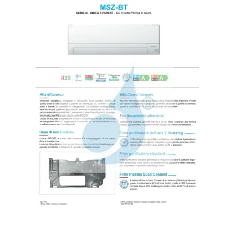 Air conditioners Mitsubishi Duo Split 9+12 MSZ-BT White MXZ-2F42VF4