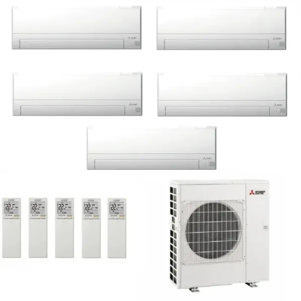 Airconditioners Mitsubishi Penta 9+9+9+9+9 Wit AY MXZ-5F102VF2