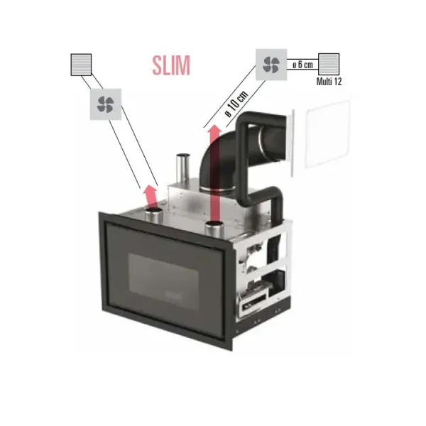 Pellet fireplace MCZ 8.9 kW Vivo 90-9 Slim Comfort Air 9 5022004 4012008