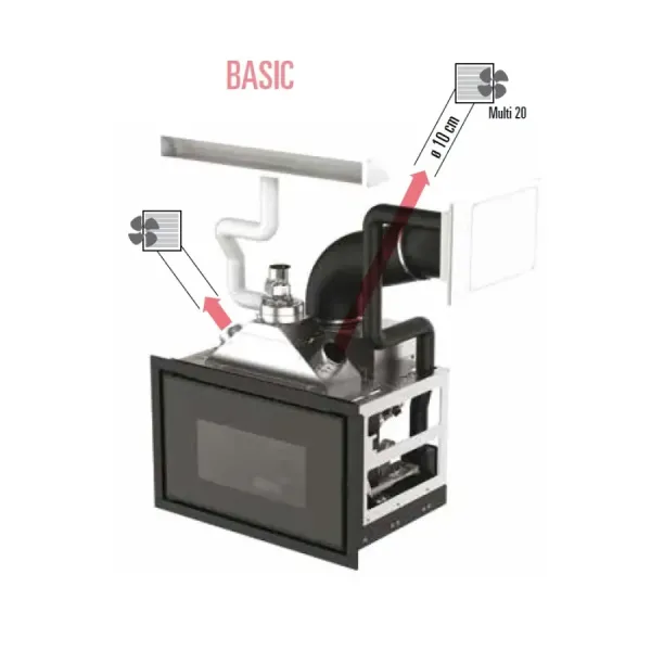 Cheminée à granulés MCZ 10,9 kW Vivo 90-11 Basic Comfort Air 11 5022005