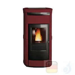 Edilkamin Hydro Pelletofen Kyra H 18 18.7 kW Ausschaltbares Warmluftgebläse Bordeaux Beschichtungstyp keramic A++ EdilK-805140