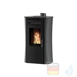 Edilkamin Raumluftunabhängige Pelletöfen Dania Air Tight 6.0 kW WiFi Grau Beschichtungstyp stahl - glass EdilK-810470