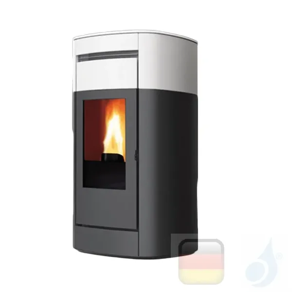 Edilkamin Raumluftunabhängige Pelletöfen Vyda Air Tight 10.0 kW Weiß Beschichtungstyp keramic A+ EdilK-805510