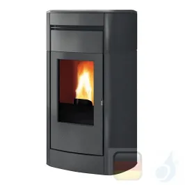 Edilkamin Raumluftunabhängige Pelletöfen Vyda Air Tight 10.0 kW Grau Beschichtungstyp keramic A+ EdilK-805520