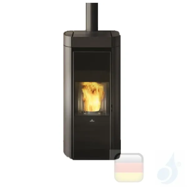 Edilkamin Raumluftunabhängige Pelletöfen Rada Air Tight C 12.8 kW Ductable Schwarz Beschichtungstyp keramic A+ EdilK-809180