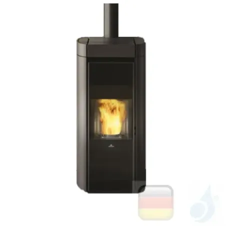 Edilkamin Raumluftunabhängige Pelletöfen Rada Air Tight C 12.8 kW Ductable Schwarz Beschichtungstyp keramic A+ EdilK-809180