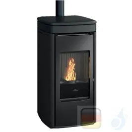 Edilkamin Pelletofen Yana Plus 9.2 kW Ductable WiFi Schwarz Beschichtungstyp keramic A+ EdilK-810120