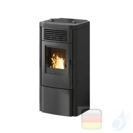 Edilkamin Pelletofen Klik 8.3 kW Schwarz Beschichtungstyp keramic A+ EdilK-807170