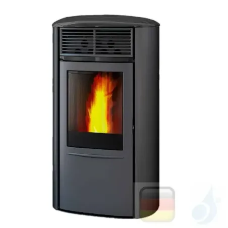 Edilkamin Pelletofen Aris Up2 8.2 kW Grau Beschichtungstyp stahl-keramic A+ EdilK-808790