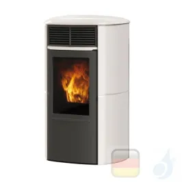 Edilkamin Pelletofen Aris UP Plus 8.0 kW Ductable Weiß Beschichtungstyp keramic A+ EdilK-806880