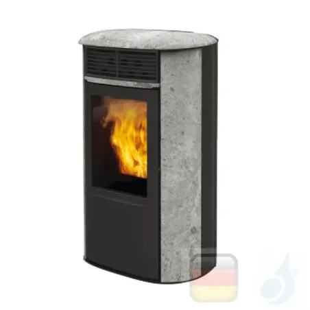 Edilkamin Pelletofen Aris UP Plus 8.0 kW Ductable Stein Beschichtungstyp naturstein A+ EdilK-806970