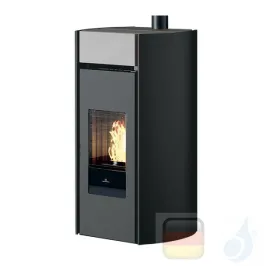 Edilkamin Pelletofen Myrna Q 10.0 kW WiFi Grau Beschichtungstyp stahl-keramic A+ EdilK-810760